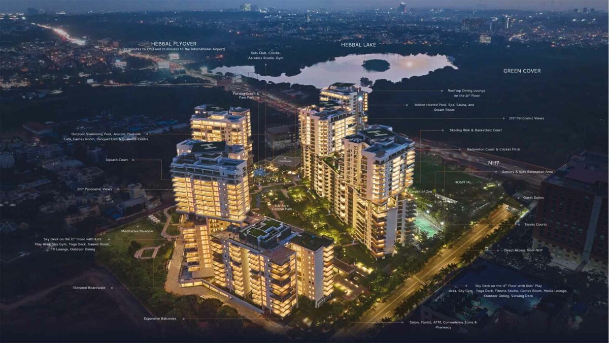 Embassy Lake Terraces 3 BR Apartments Hebbal Bangalore Price