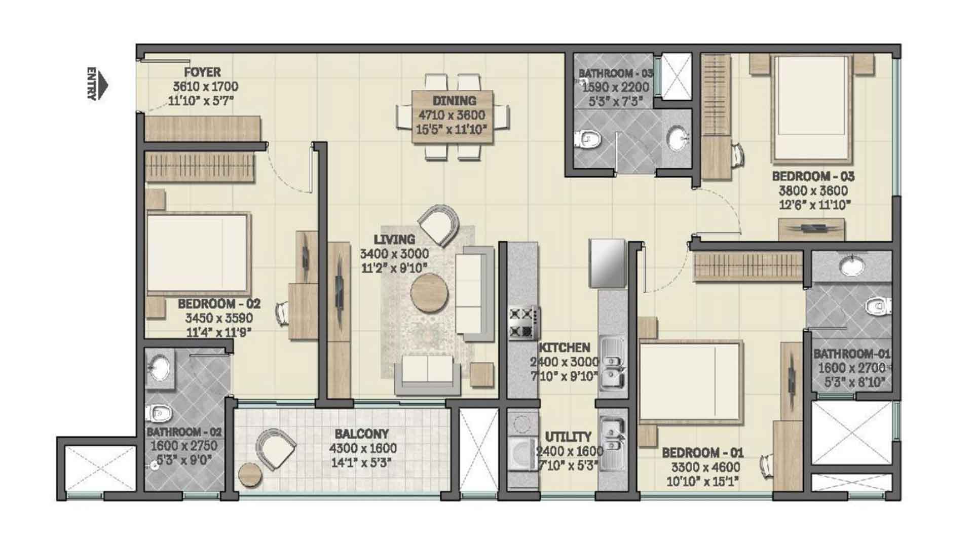 sobha-insignia-3-floor-plan
