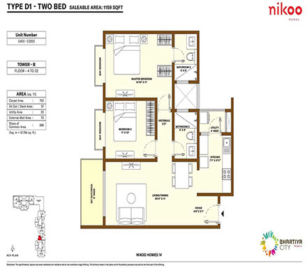 bhartiya-city-nikoo-4-2-bedroom-floor-plans
