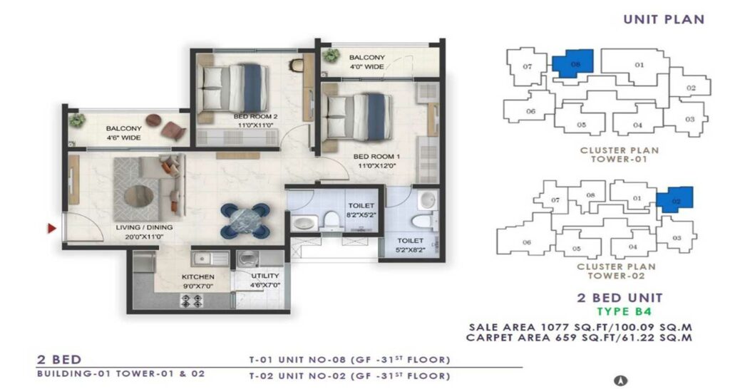 prestige-lavender-fields-2-bedroom-plan