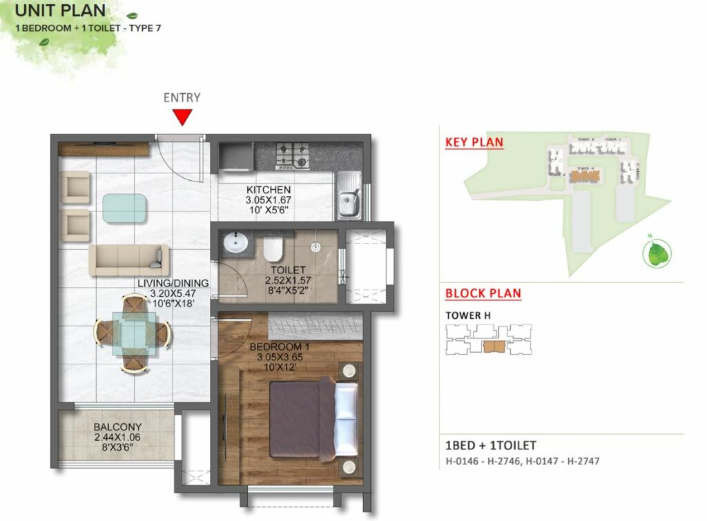 brigade-sanctuary-1-bedroom-floor-plan