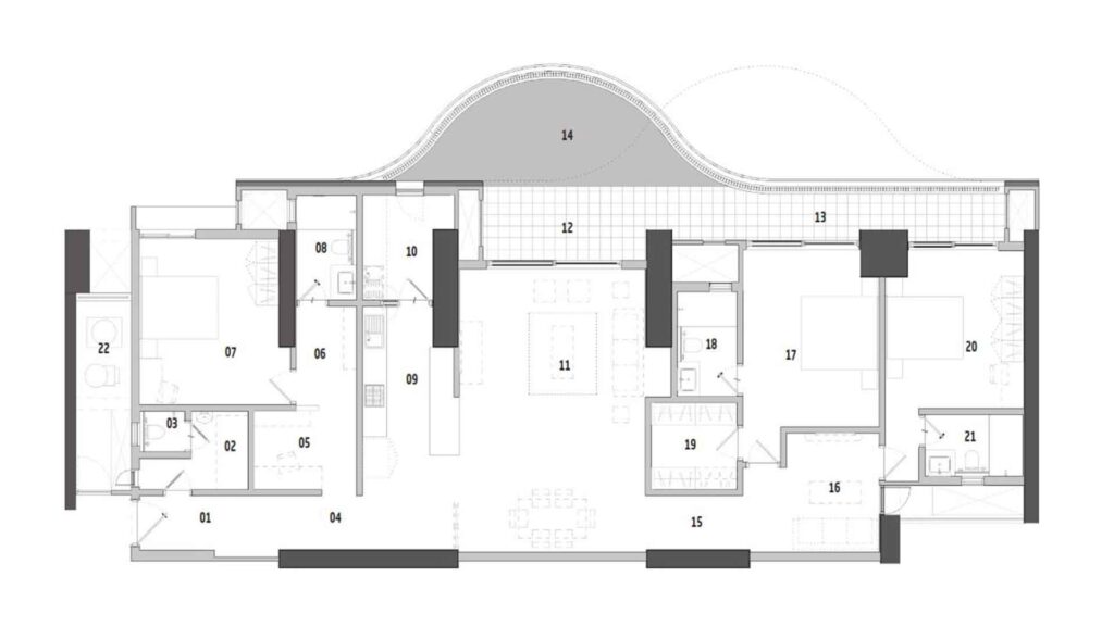 Total Environment Sarjapur Road L21 — 3 BHK + Home Office 2,628 sq.ft floor plan