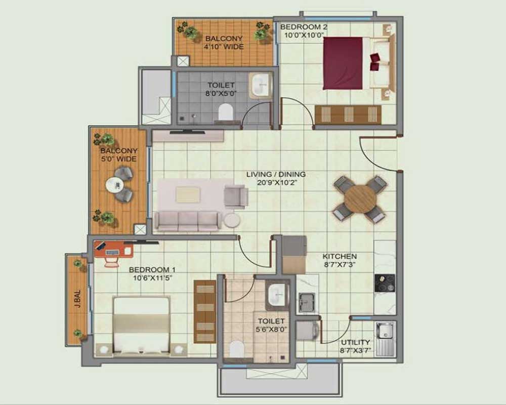 kalyani-living-tree-2-bedroom-plan kalyani-aerospace-park-3-bhk-plans-440-385