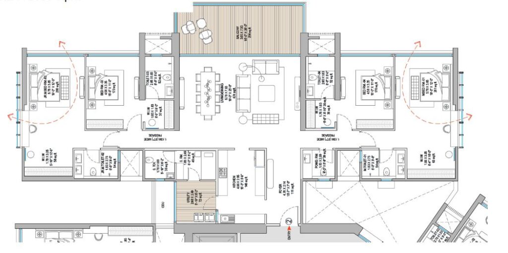 Godrej Trilogy 4 BHK Seascape floor plan