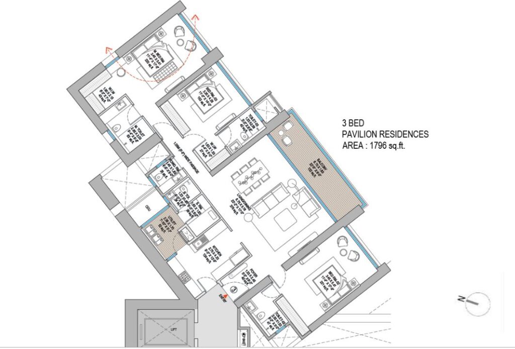 Godrej Trilogy 4 BHK Vista Royale floor plan