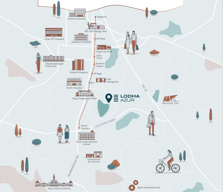 Lodha Azur - Location Map