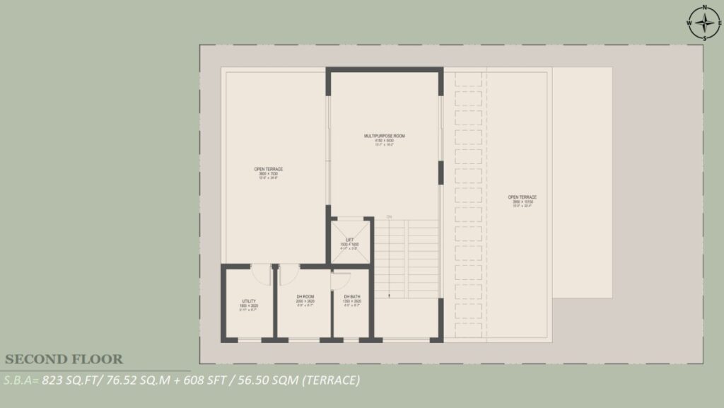Nambiar Bannerghatta 5 BHK — 2,520 sq.ft. Plot | 4,410 sq.ft. SBA floor plan