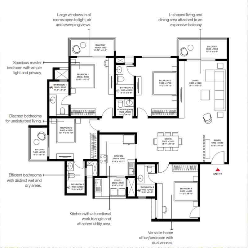 Sobha Altair Tower Layout floor plan